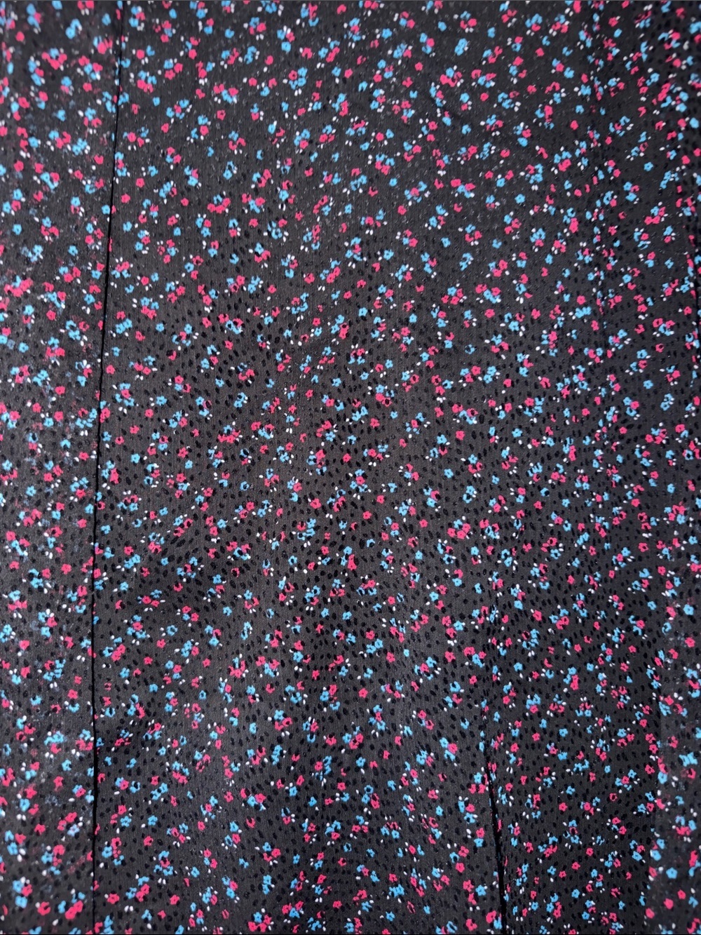 CeCe Black Long-Sleeve Floral Shift Dress with Pink & Blue Flowers - Picture 3 of 5